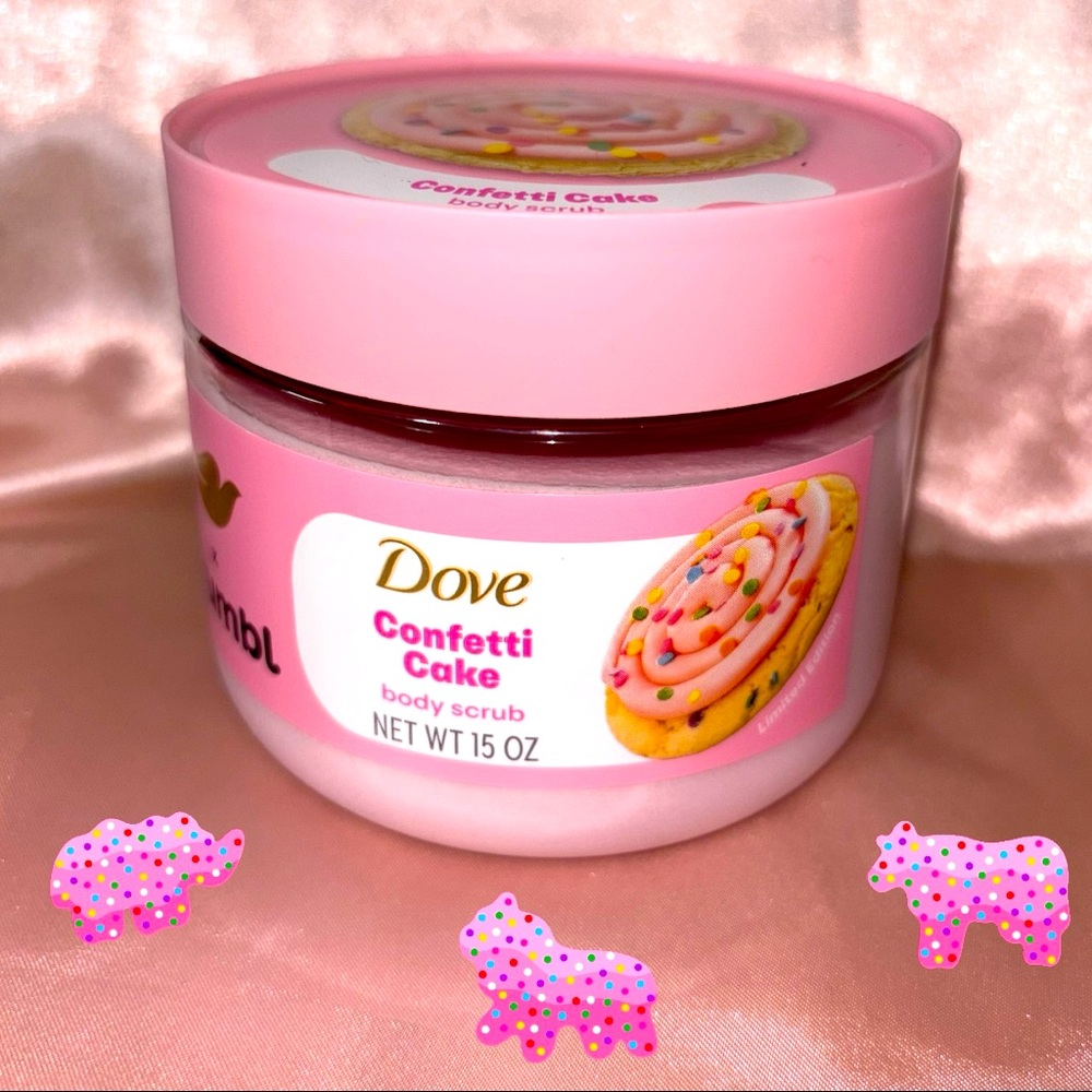 Dove Crumbl X Confetti Cake Body Scrub 15 oz Limited Edition